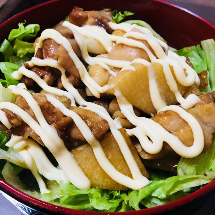 レタスシャキシャキ♪照りマヨ丼